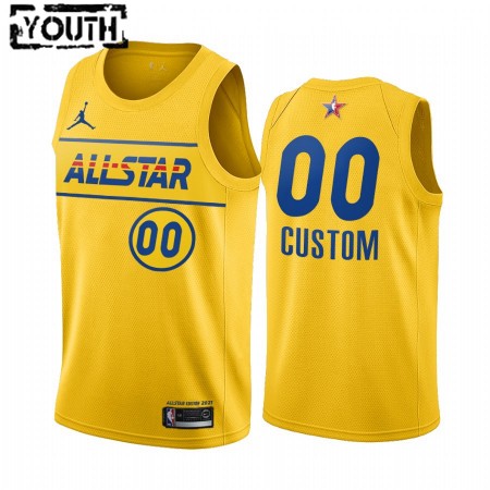 Dres 2021 All-Star Prilagođeni Jordan Brand Gold Swingman - Dječji Dres 2021 All-Star Prilagođeni Jordan Brand Gold Swingman - Dječji